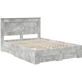  Krevetna konstrukcija s ladicama Betonski sivi 160 x 200 cm | Shoptok.si