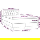  Krevet s oprugama i madracem LED krem 120 x 190 cm od tkanine | shoptok.hr