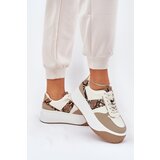 Boto Womens Sneakers On Chunky Platform Animal Print Beige Telanila | shoptok.hr