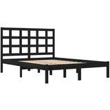  Posteljni okvir črn iz trdnega lesa 200x200 cm, (20648384) | Shoptok.si