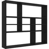  Polica crna 90 x 16 x 78 cm od iverice | shoptok.hr