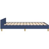  Okvir za krevet s uzglavljem plavi 120 x 200 cm od tkanine | shoptok.hr