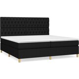  Box spring postelja z vzmetnico črn 200x200 cm blago, (20761150) | Shoptok.si