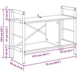  Polica Siva Sonoma 75 x 30 x 58 5 cm Konstruirano drvo | shoptok.hr