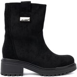 Shelvt Women's black boots with a massive sole Cene