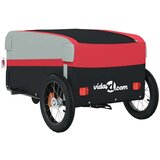Prikolica za bicikl crno-crvena 30 kg željezna | shoptok.hr