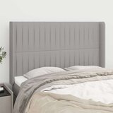  Uzglavlje s ušima svjetlosivo 147x16x118/128 cm od tkanine | shoptok.hr
