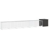 vidaXL Kavez za kokoši antracit 700 x 91 x 100 cm od pocinčanog čelika | shoptok.hr