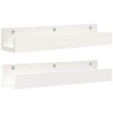  Zidne police 2 kom bijele 50 x 12 x 9 cm od masivne borovine | Eponuda.ba