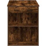 vidaXL Pisalna miza s predalom in polico dimljeni hrast 102x62x77,5 cm | Shoptok.si