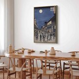  Slika - Utagawa Hiroshige – Night time view of Saruwaka Street 60x90 U prirodnom drvenom okviru | shoptok.hr