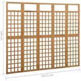vidaXL Sobna pregrada / rešetka s 5 panela od jelovine 201,5 x 180 cm | shoptok.hr