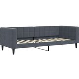 vidaXL Izvlečna dnevna postelja z vzmetnico tem. siva 80x200 cm žamet | Shoptok.si