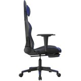  Igralni stol z oporo za noge črno in modro umetno usnje, (21152309) | Shoptok.si