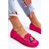 Boto PS1 Suede Loafers With Bow And Fringes Fuchsia Dorine | Shoptok.si