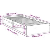  Dnevna postelja brez ležišča 100x200 cm trdna borovina, (21791918) | Shoptok.si