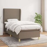  Box spring postelja z vzmetnico taupe 90x200 cm blago, (20792088) | Shoptok.si