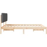  Krevetni okvir s tapiciranim uzglavljem Tamno siva 150 x 200 cm | shoptok.hr
