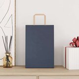  Papirnate vrećice 250 kom s ručkama plave 21x11x31 cm | shoptok.hr