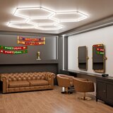  LED prigušiva plafonska svetiljka HEXAGON LED/240W/85-265V 5000K CRI 90 IP54 bela | Eponuda.com