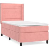 Box spring krevet s madracem ružičasti 90x190 cm baršunasti | shoptok.hr