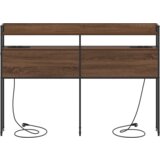 vidaXL Skladiščni naslon Rjava hrast 150 cm Konstruiran les | Shoptok.si