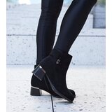 Gemre Black faux leather heeled ankle boots with insulation Bocconi Cijene