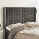  Uzglavlje s ušima tamnosivo 147x23x118/128 cm baršunasto | shoptok.hr