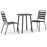  3-dijelni vrtni blagovaonski set antracit čelični | shoptok.hr