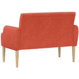 Ljubavni kauč s gumbima Crvena narančasta 116 x 67 x 81 cm | Eponuda.com
