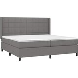  Krevet s oprugama i madracem tamnosivi 200 x 200 cm od tkanine | shoptok.hr