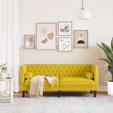  Chesterfield sofa s jastucima za 2 osobe, žuti baršun | Shoptok.si