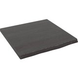 vidaXL Stenska polica temno siva 40x40x2 cm obdelana trdna hrastovina | Shoptok.si