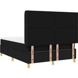 vidaXL Box Spring postelja z vzmetnico in LED črna 140x200 cm tkanina, (22049886) | Shoptok.si