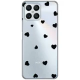 silikonska maska print skin za honor X8 hearts providna