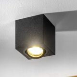 Gtv stropna svetilka aveiro bis 1xGU10 230V IP20 oglata, črna | Shoptok.si