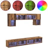 TV stenske enote z LED 6 pcs Star les Konstruiran les, (5000132361) | Shoptok.si