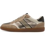 Tamaris Niske tenisice svijetlobež / brokat / zlatna / crna | shoptok.hr
