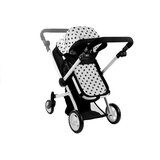  Kolica za lutke Alice s torbom 2u1 - crno/bijela | shoptok.hr