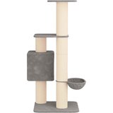 Mačje drvo s sisalnim postoljima za grebanje Svjetlosiva 137 cm | shoptok.hr