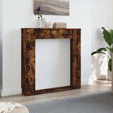 vidaXL Okvir za kamin dimljeni hrast 100x20x100 cm inženirski les | Shoptok.si