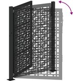  Vrtna vrata crna 100x125 cm čelična križna konstrukcija | shoptok.hr