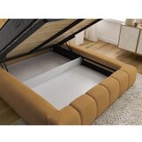 Bobochic Paris Senf žuti tapecirani bračni krevet s prostorom za odlaganje s podnicom 160x200 cm Denali – | shoptok.hr