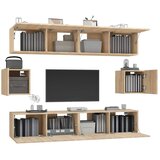  6-dijelni set TV ormarića boja hrasta sonome konstruirano drvo | shoptok.hr