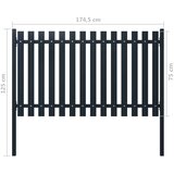 PANEL za ogradu antracit 174 5 x 75 cm čelik obložen prahom | shoptok.hr