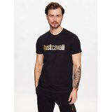 Just Cavalli Majica 74OBHF00 Črna Regular Fit | Shoptok.si