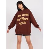 FANCY Sweatshirt-FA-BL-7716.39-dark brown Cene