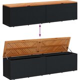  Vrtna kutija za pohranu crna 220x50x54 cm od poliratana i drva | Eponuda.com