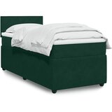 Box spring krevet s madracem tamnozeleni 100x200 cm baršunasti | shoptok.hr