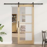 vidaXL drsna vrata s kompletom 83x202 cm iz trdega borovega lesa, notranja vrata z steklom 'ORKDAL'83x202x4 cm iz trdega borovega lesa Cene